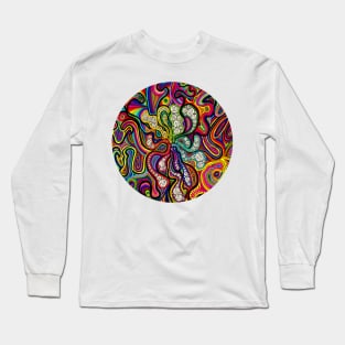 Psychedelic Abstract colourful work 224 Crest Long Sleeve T-Shirt